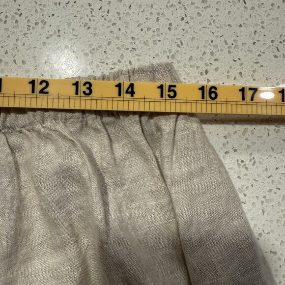 J .Crew 100% Linen Elastic Waist Pull-On Shorts Women Medium Coastal Chic Beach - Picture 6 of 7